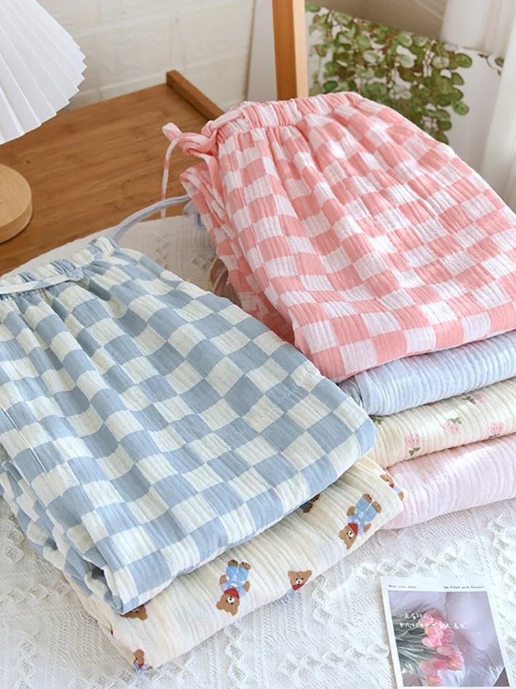 Casual Straight Trousers Home Clothes Pants