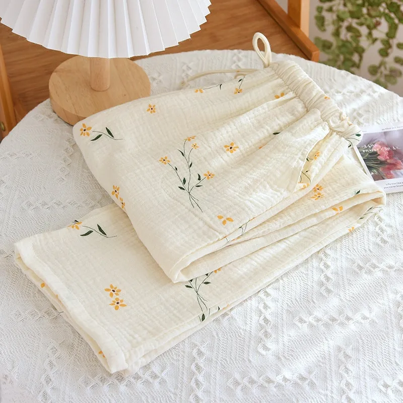 Casual Straight Trousers Home Clothes Pants