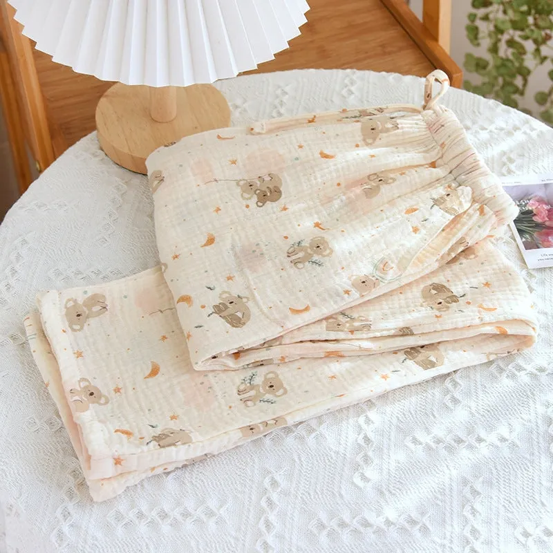 Casual Straight Trousers Home Clothes Pants