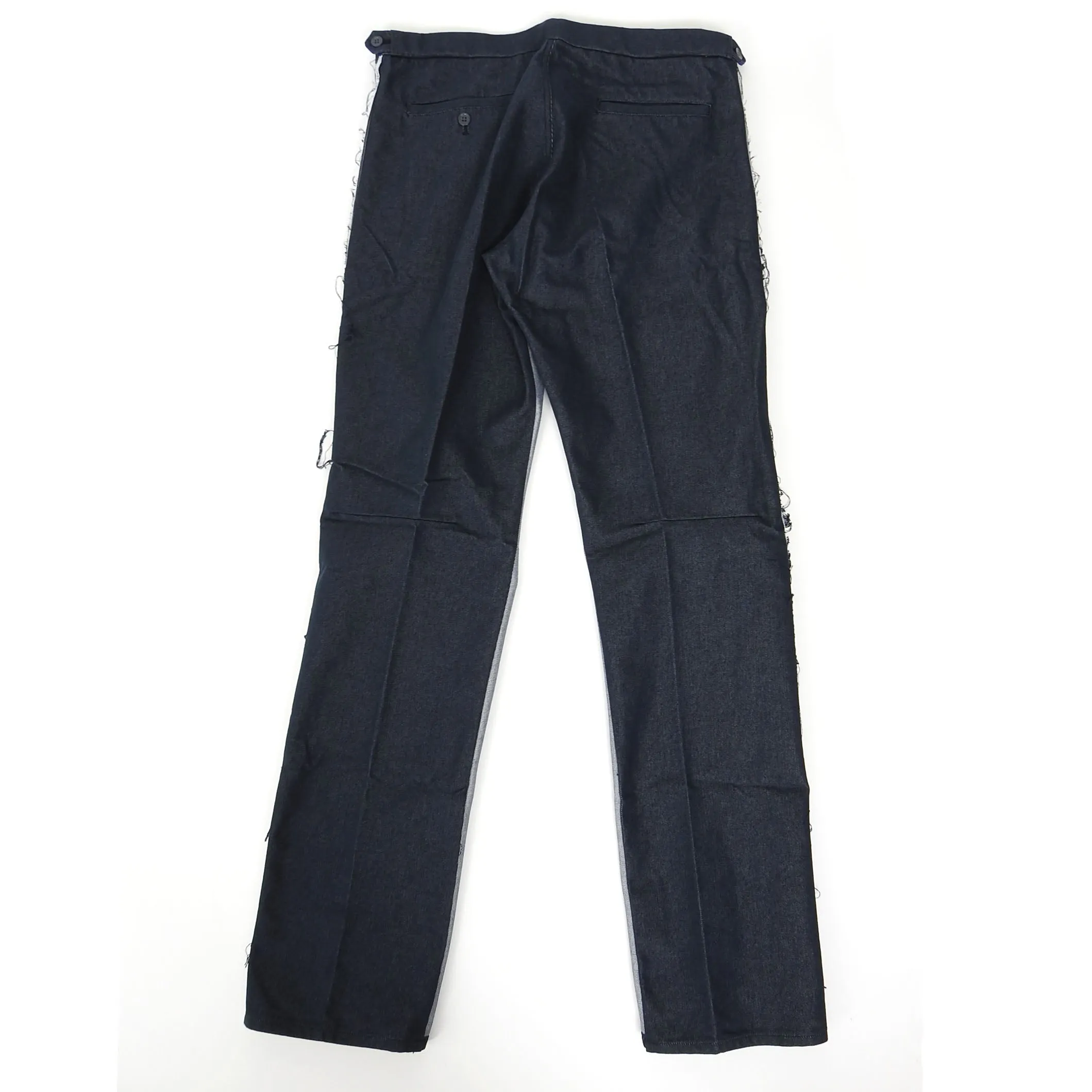 CDG Shirt Frayed Edge 2 Tone Jeans Size X