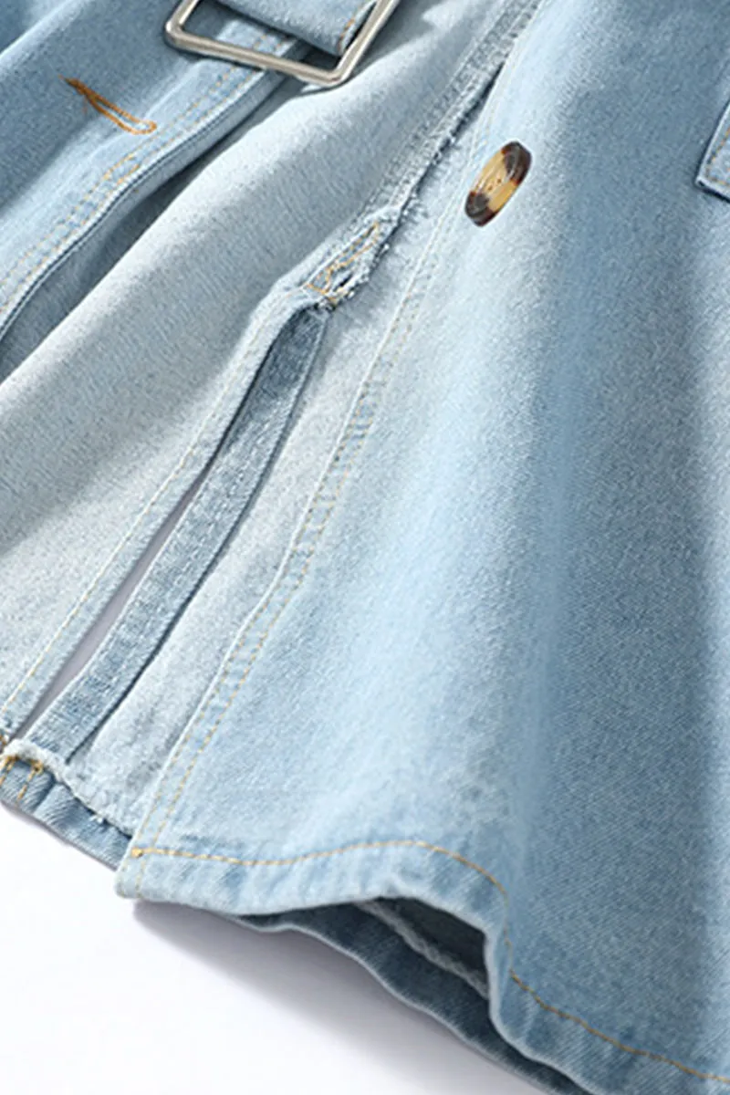 CG0416 Denim Trench Jacket