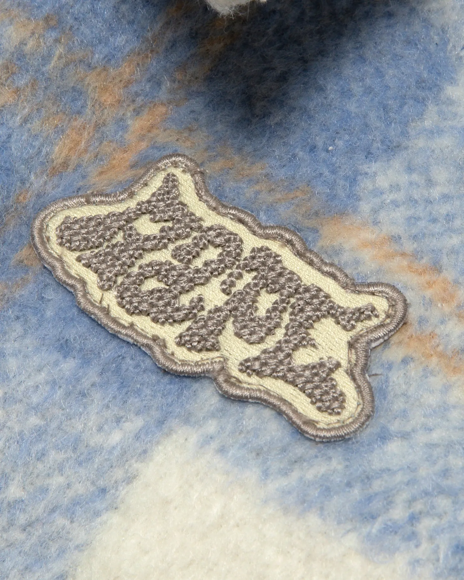Check logo zip-up jacket