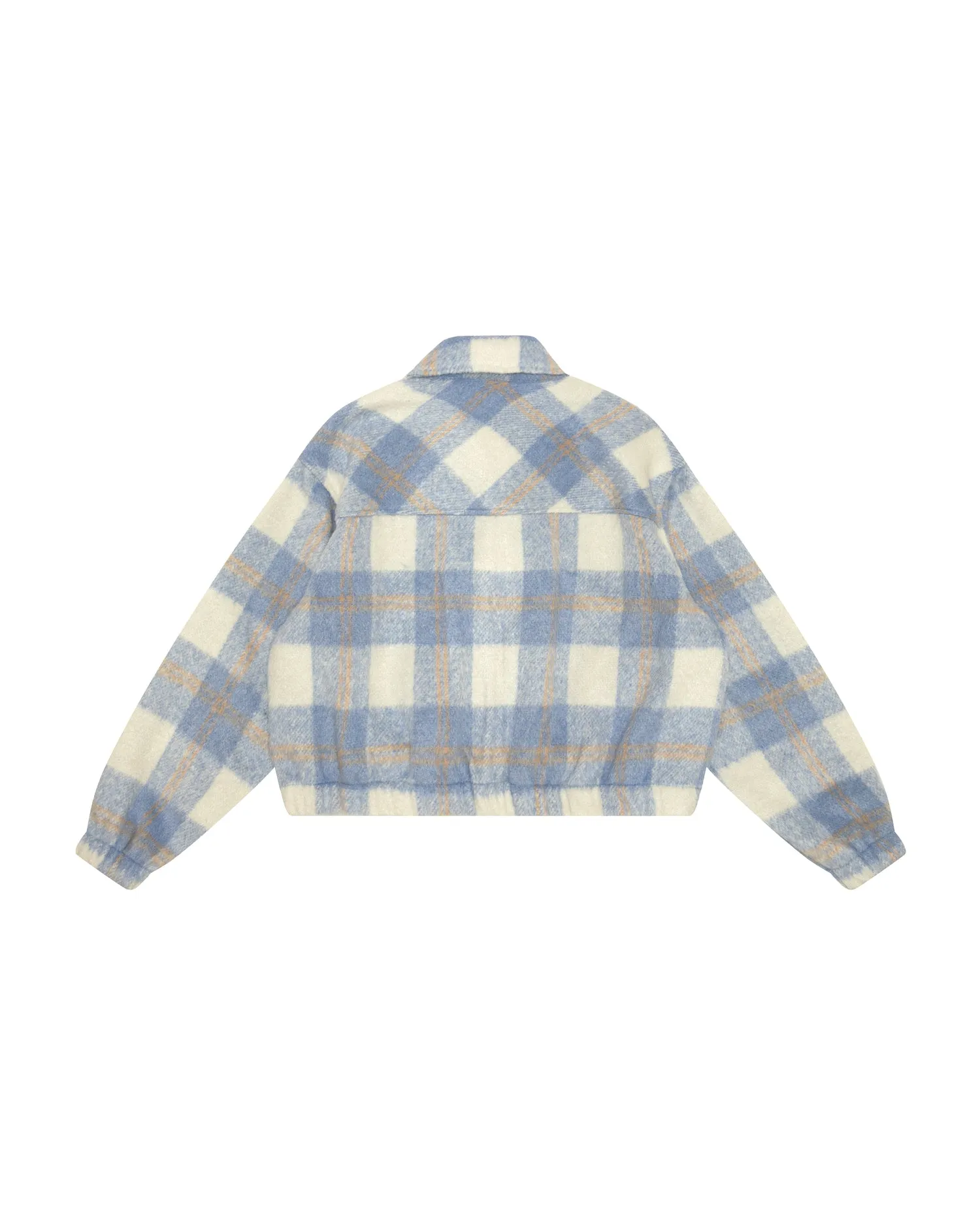 Check logo zip-up jacket