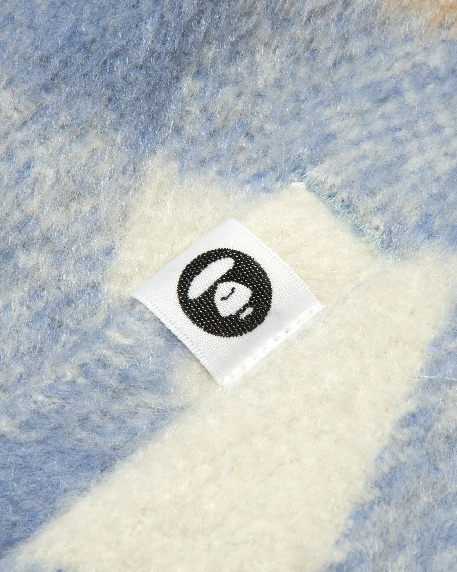 Check logo zip-up jacket