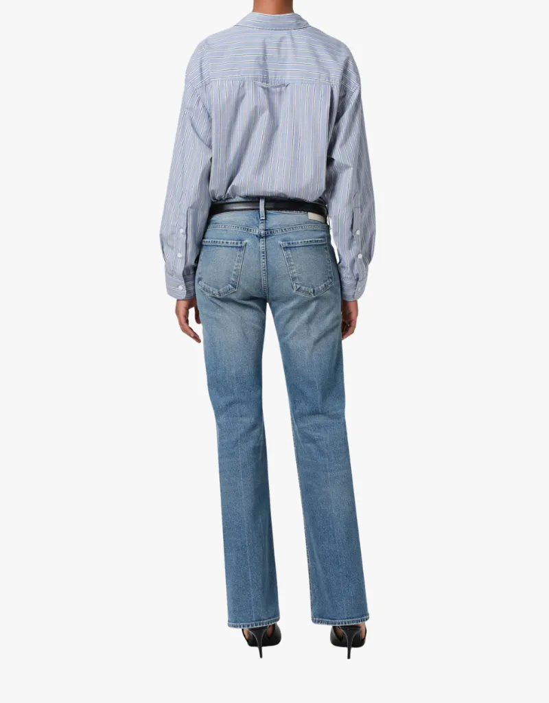 Citizens of Humanity Genova Low-Rise Bootcut Jeans in Clairo