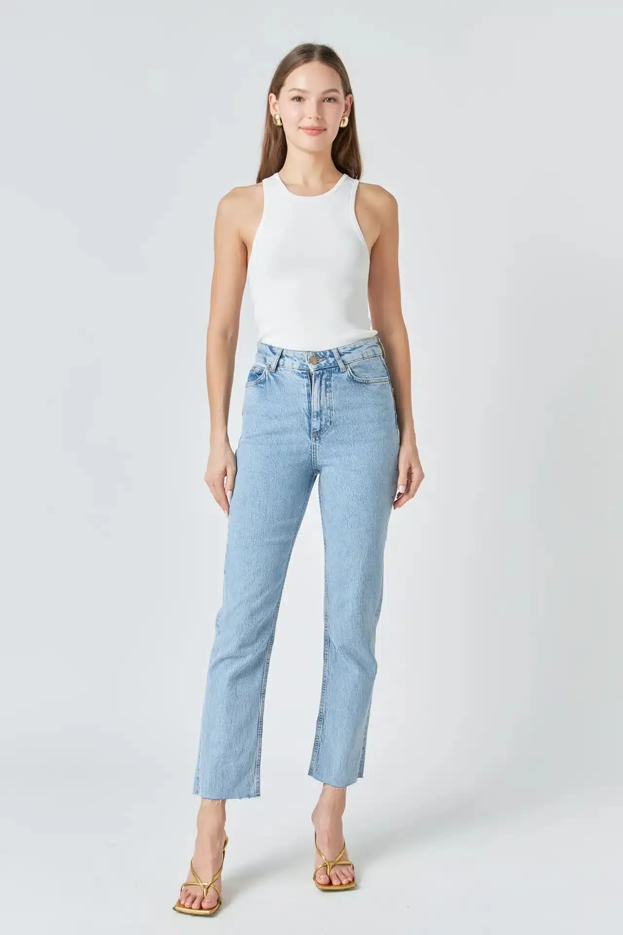 Classic White Knit Sleeveless Top