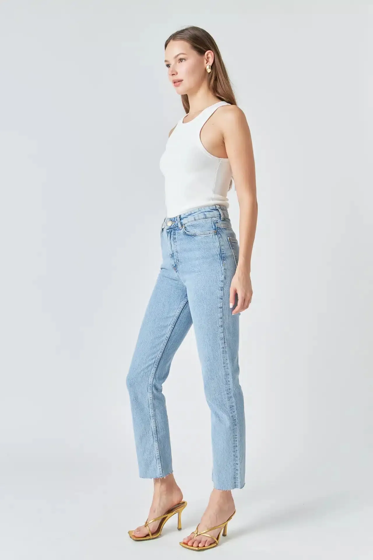 Classic White Knit Sleeveless Top