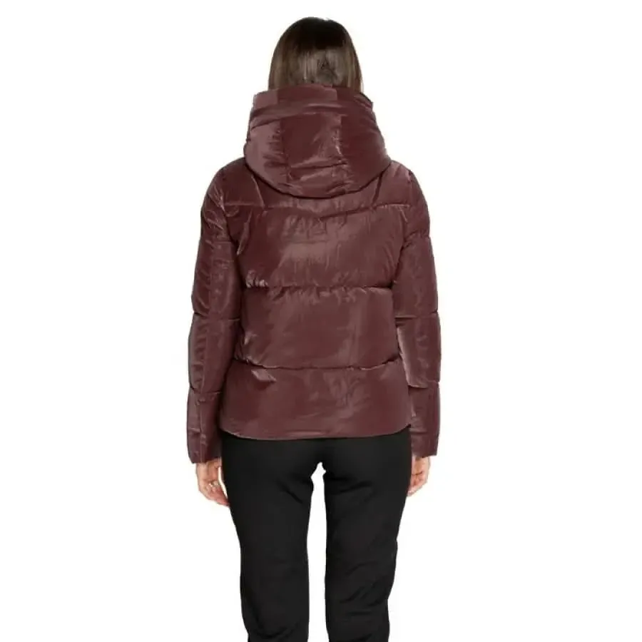 CLERÈ Women's Long Purple Jacket with Hood