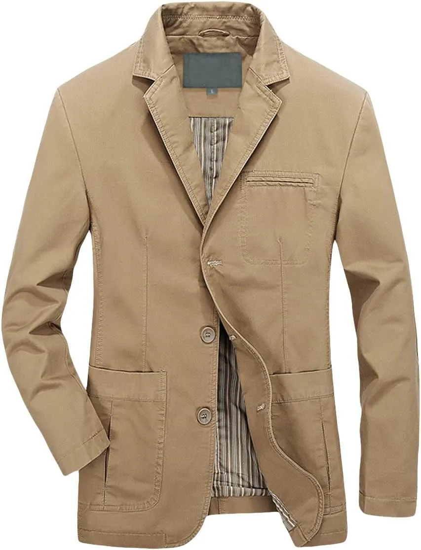 Cloudstyle Mens Casual 2 Buttons Slim Fit Jacket Lightweight Formal Business Blazer Sport Coat