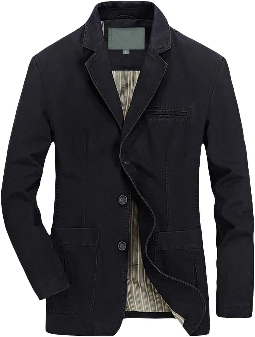 Cloudstyle Mens Casual 2 Buttons Slim Fit Jacket Lightweight Formal Business Blazer Sport Coat