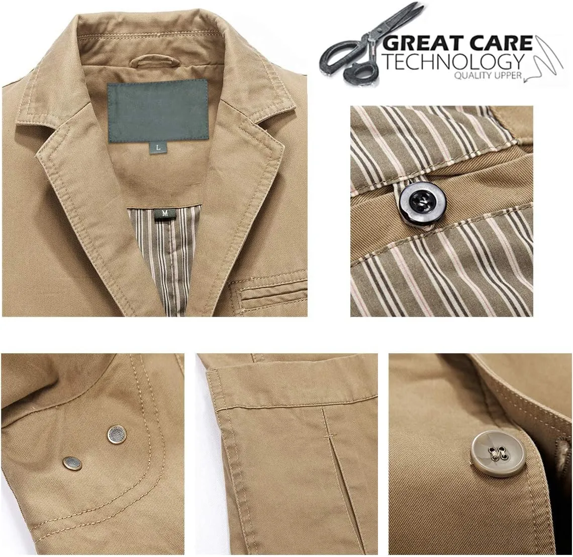 Cloudstyle Mens Casual 2 Buttons Slim Fit Jacket Lightweight Formal Business Blazer Sport Coat