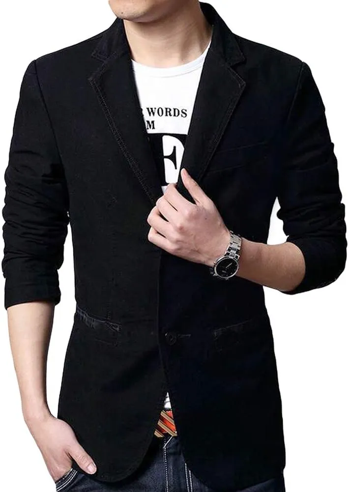 Cloudstyle Mens Casual 2 Buttons Slim Fit Jacket Lightweight Formal Business Blazer Sport Coat