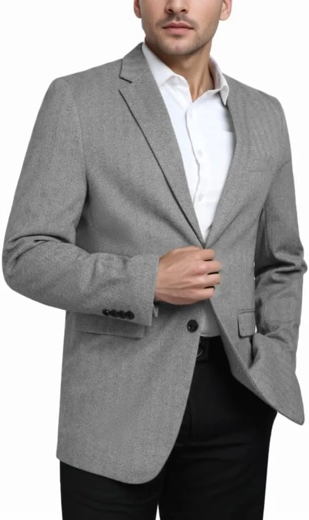 Cloudstyle Mens Casual 2 Buttons Slim Fit Jacket Lightweight Formal Business Blazer Sport Coat
