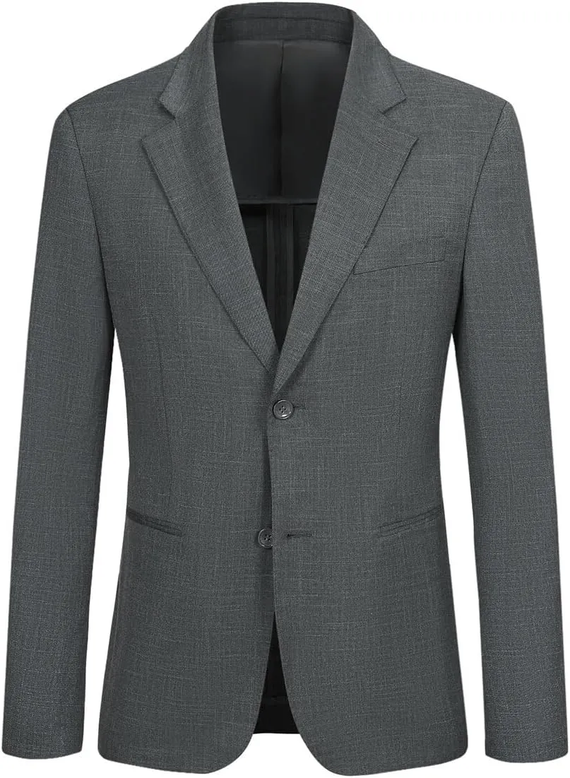 Cloudstyle Mens Casual 2 Buttons Slim Fit Jacket Lightweight Formal Business Blazer Sport Coat