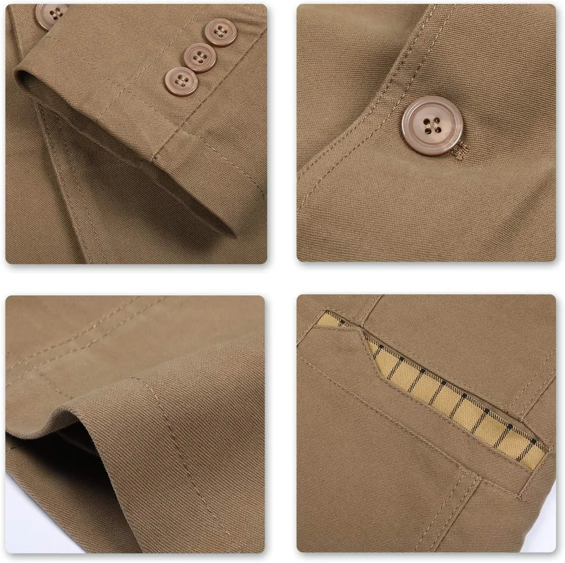 Cloudstyle Mens Casual 2 Buttons Slim Fit Jacket Lightweight Formal Business Blazer Sport Coat