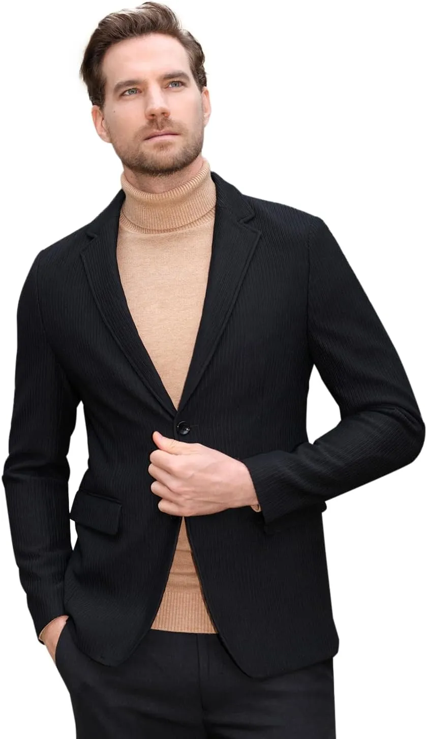 Cloudstyle Mens Casual 2 Buttons Slim Fit Jacket Lightweight Formal Business Blazer Sport Coat