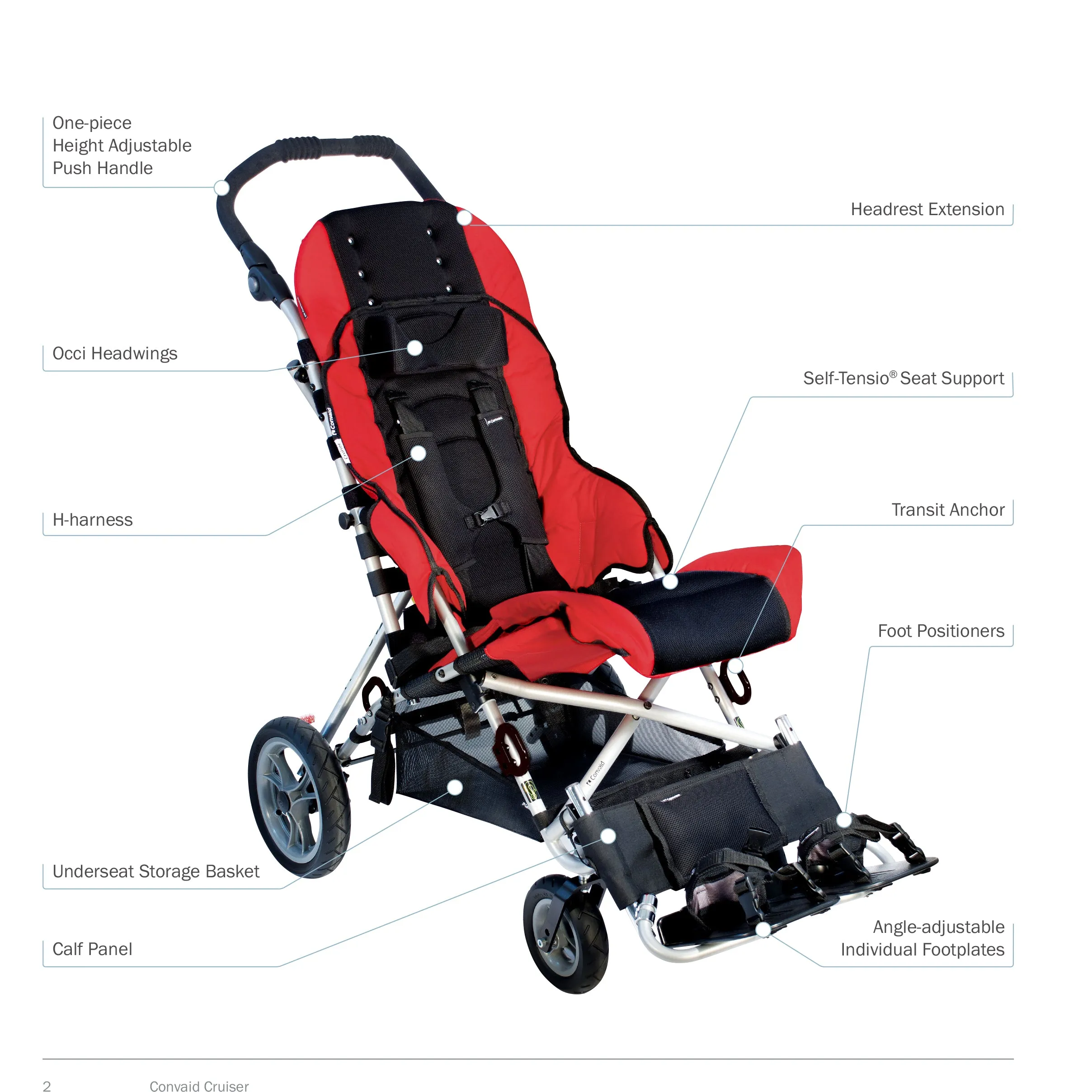 Convaid Cruiser - Standard and Cordura Upholstery