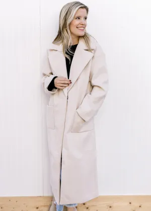 Creamy Long Line Coat