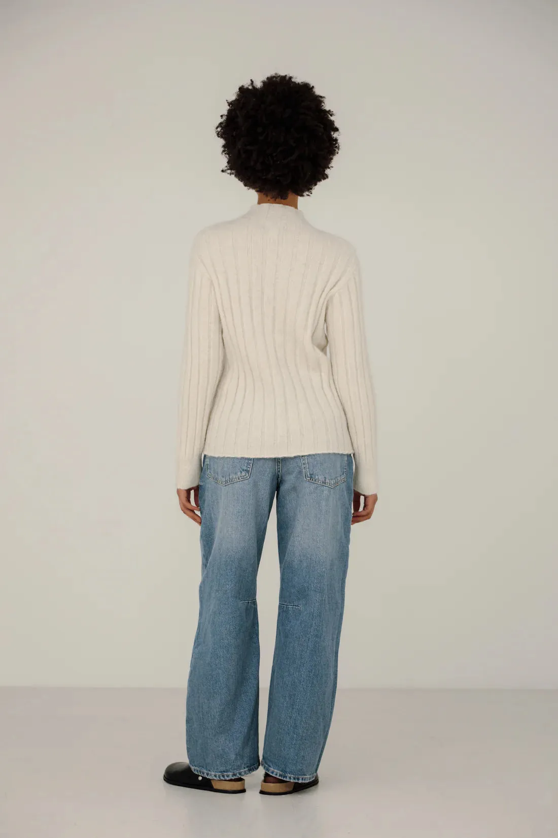 Demi Mock Neck in Ivory