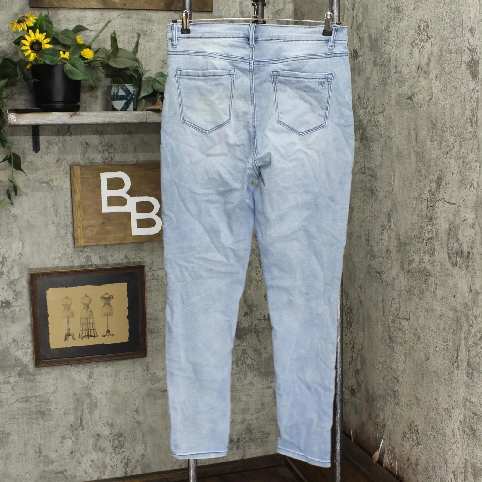 DG2 Womens Virtual Stretch Skinny Jean 560464 Chambray Blue 12 Tall