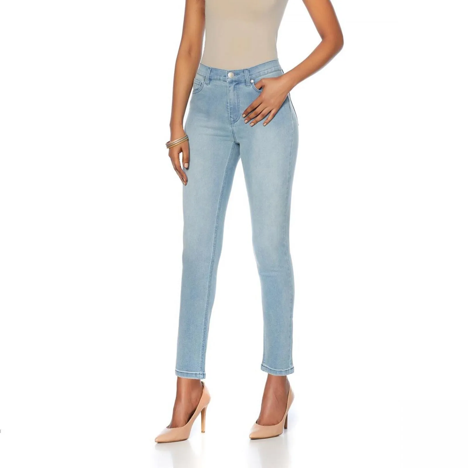 DG2 Womens Virtual Stretch Skinny Jean 560464 Chambray Blue 12 Tall