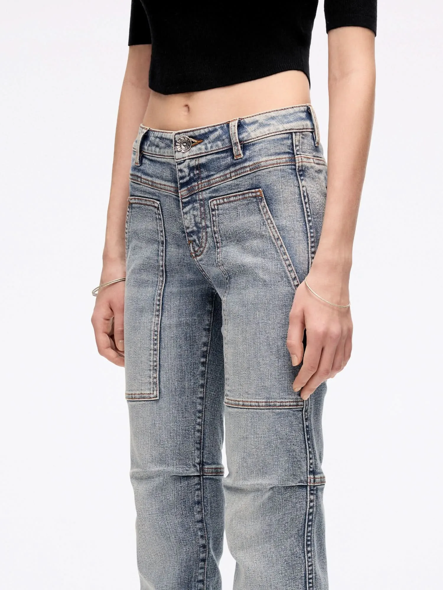 Distressed Flared Jeans