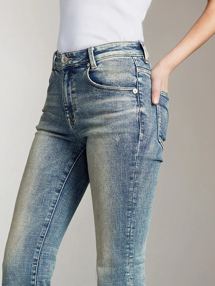 Distressed Flared Jeans
