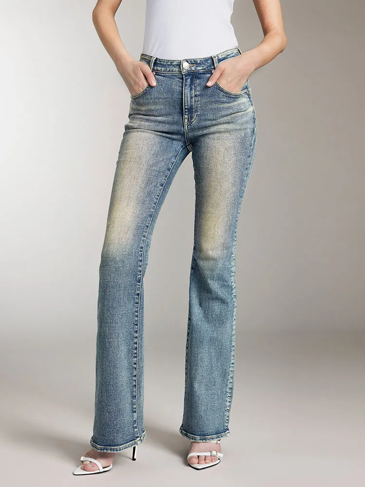 Distressed Flared Jeans