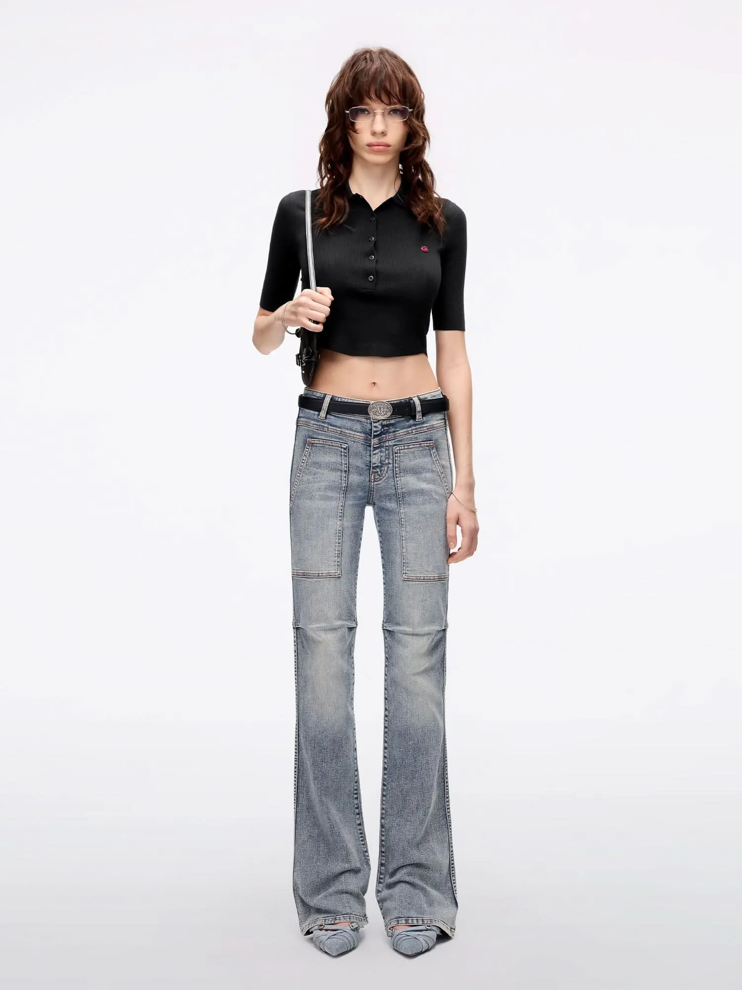 Distressed Flared Jeans
