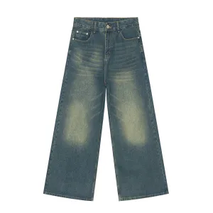 Distressed Straight Fit Jeans