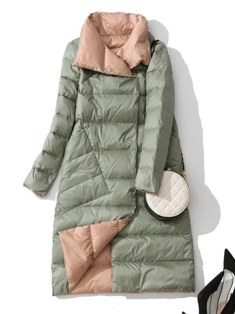 Double Breasted Slim Long Outwear Coat