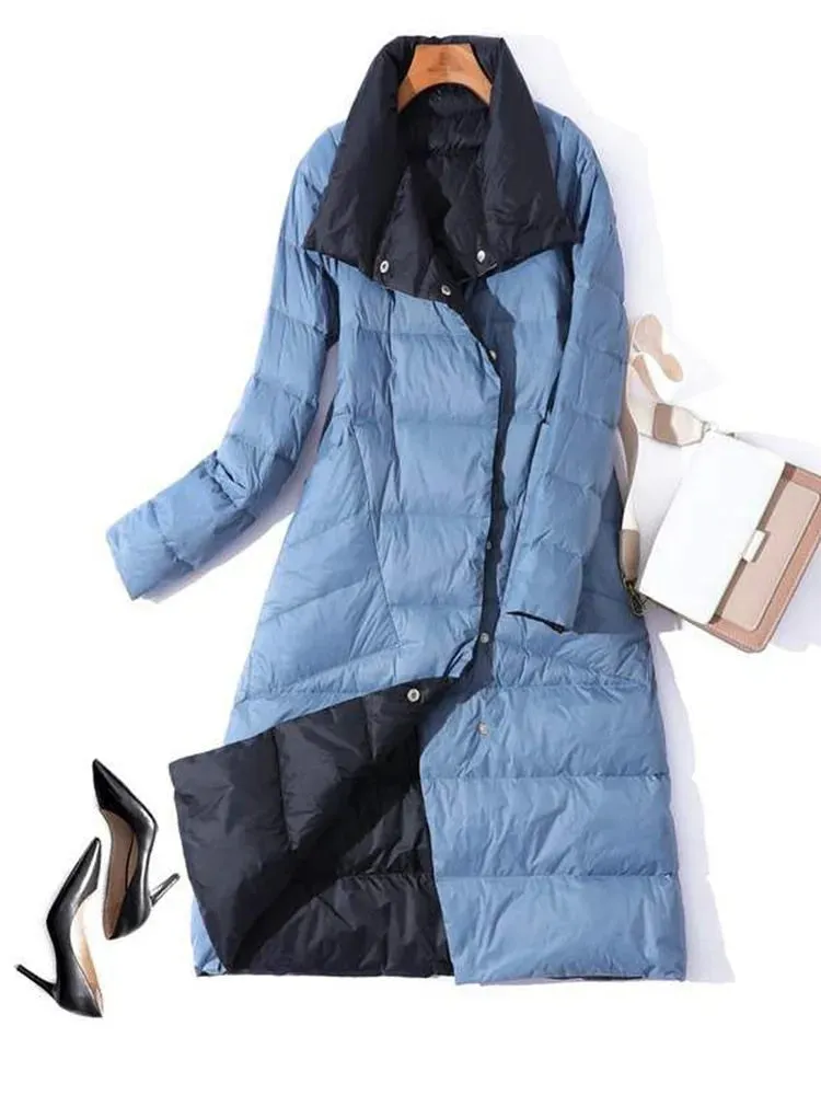 Double Breasted Slim Long Outwear Coat