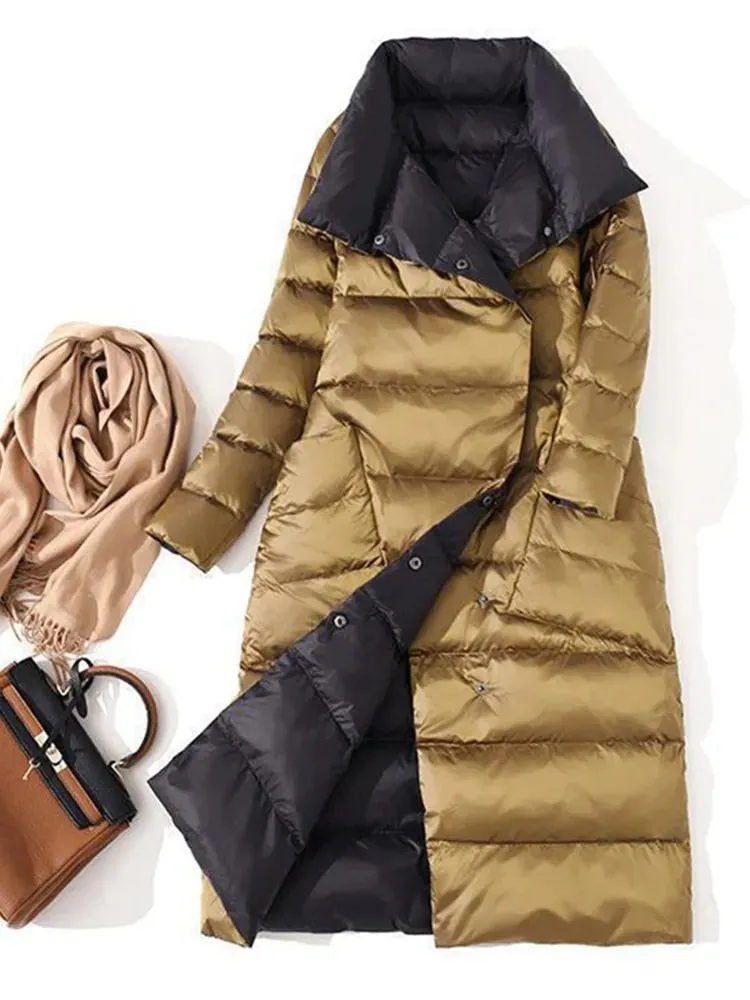 Double Breasted Slim Long Outwear Coat