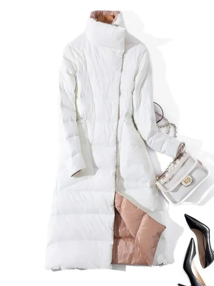 Double Breasted Slim Long Outwear Coat