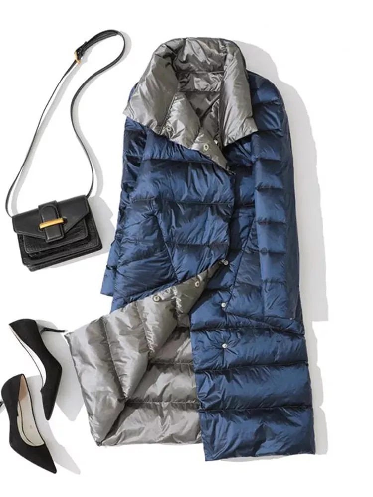 Double Breasted Slim Long Outwear Coat
