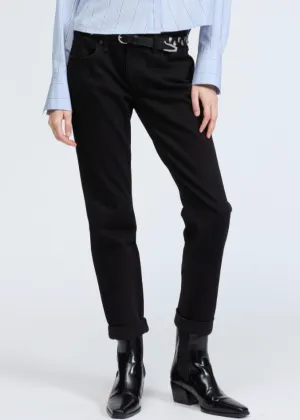 dre slim boyfriend jean - black | rag & bone