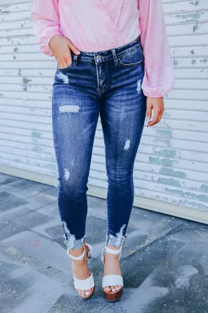 Dusty Distressed Skinny Jeans