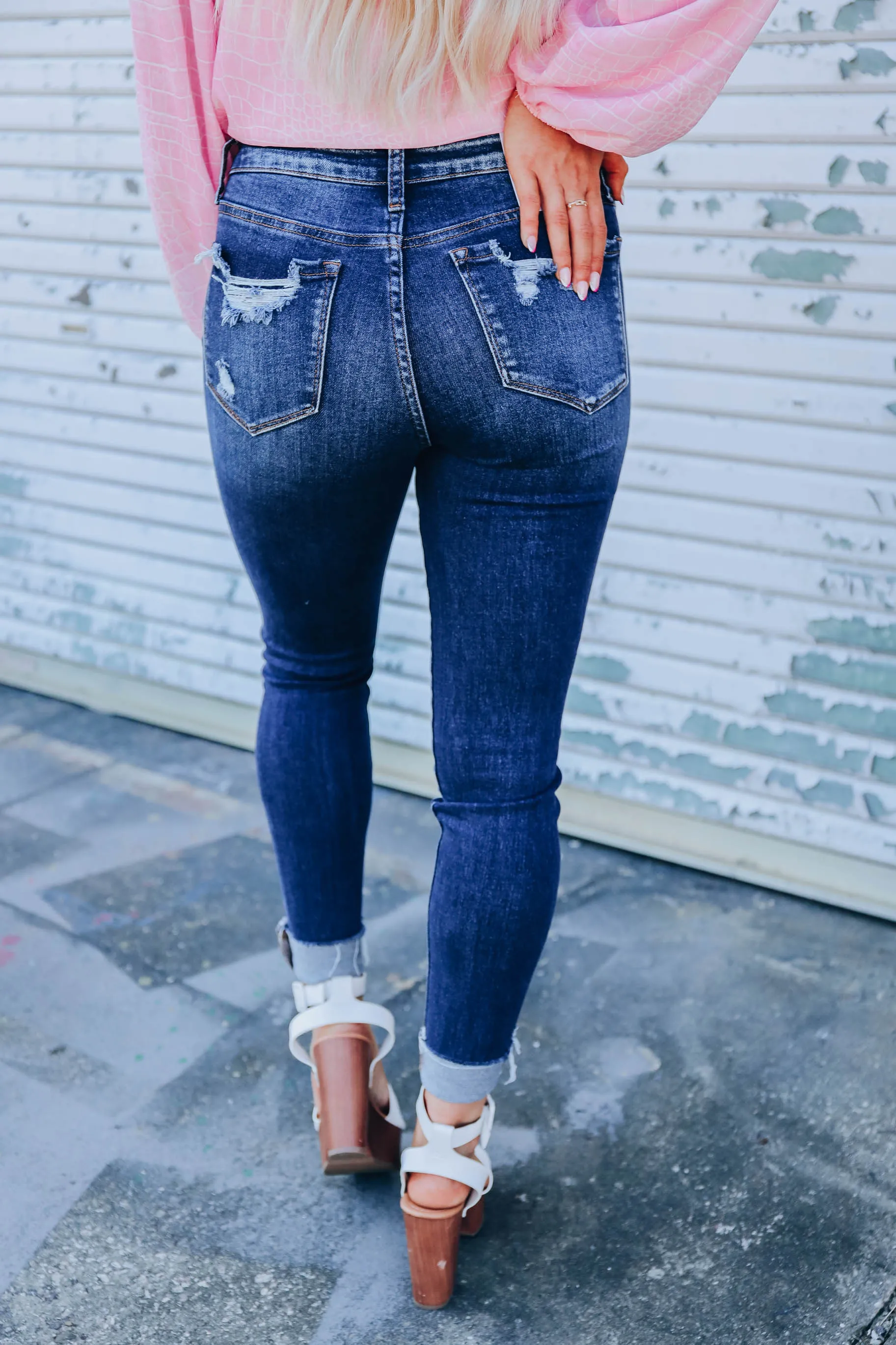 Dusty Distressed Skinny Jeans