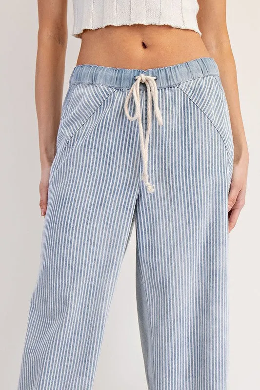 EES105 - STRIPED WIDELEG PANTS -