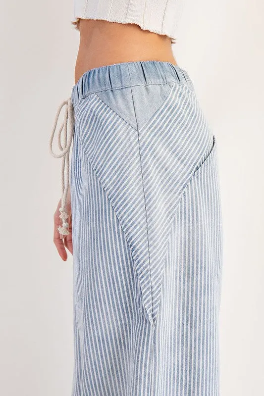 EES105 - STRIPED WIDELEG PANTS -