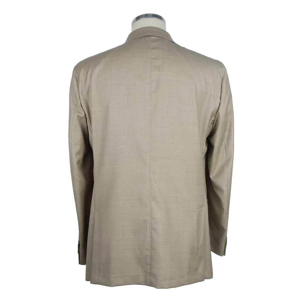 Emilio Romanelli Beige Wool Men's Blazer