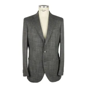 Emilio Romanelli Gray Wool Men's Blazer