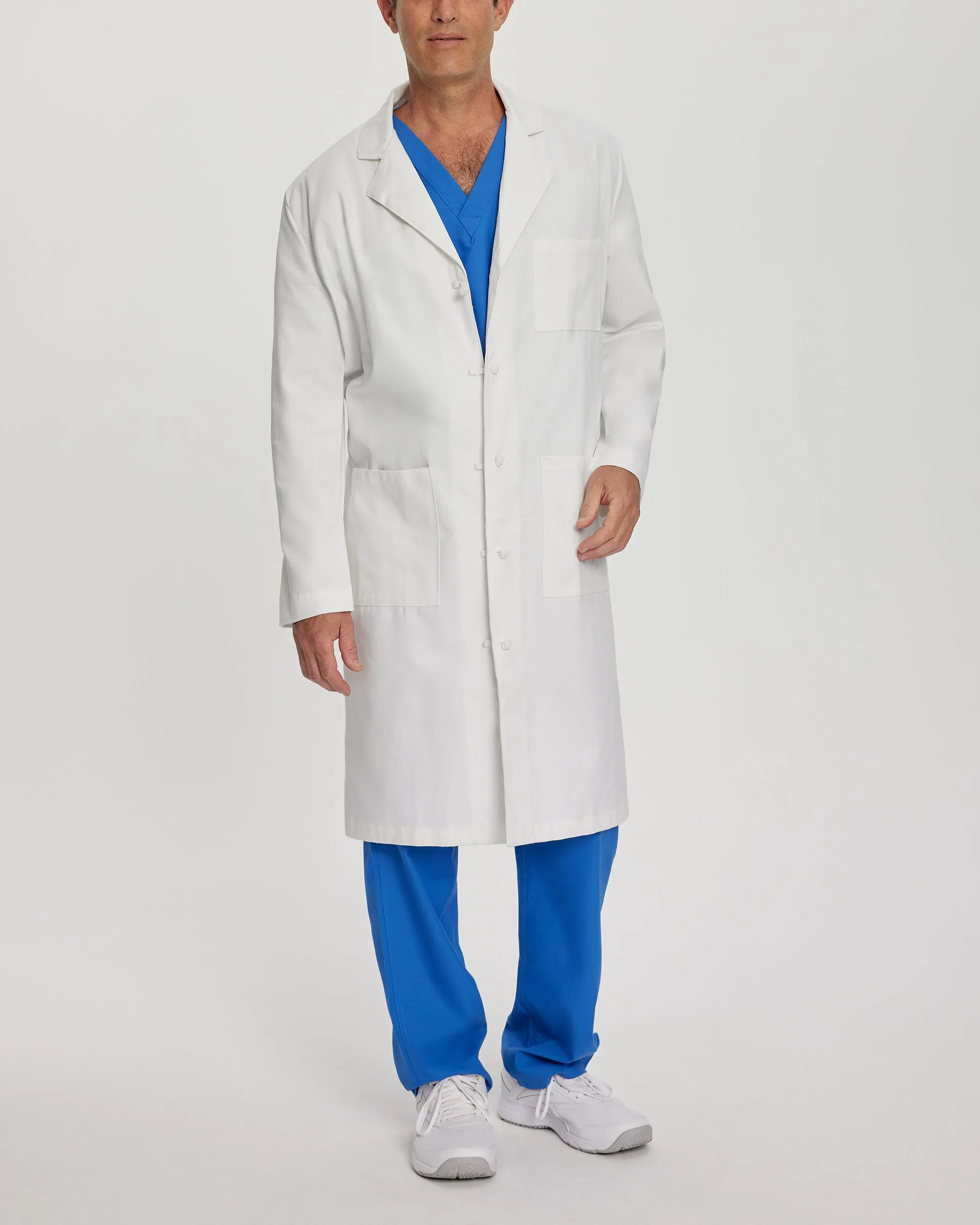 Essential Lab Coats 3138 Men's 3 Pocket Full Length White Coat White