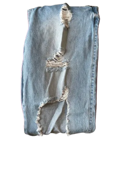 Fashion Nova High Rise Distressed Jeans