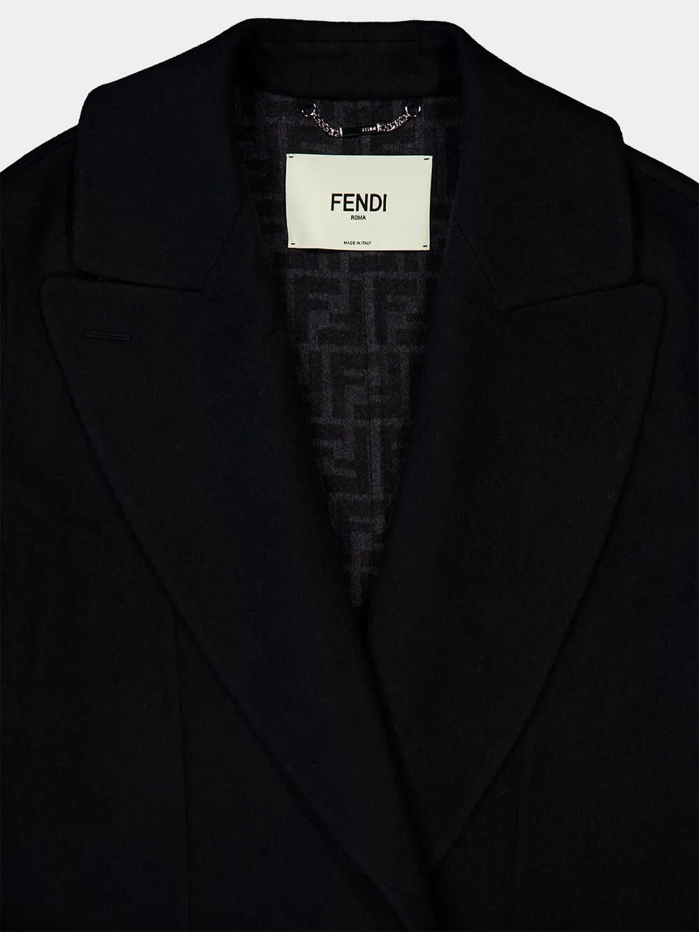 FF Black Wool Coat