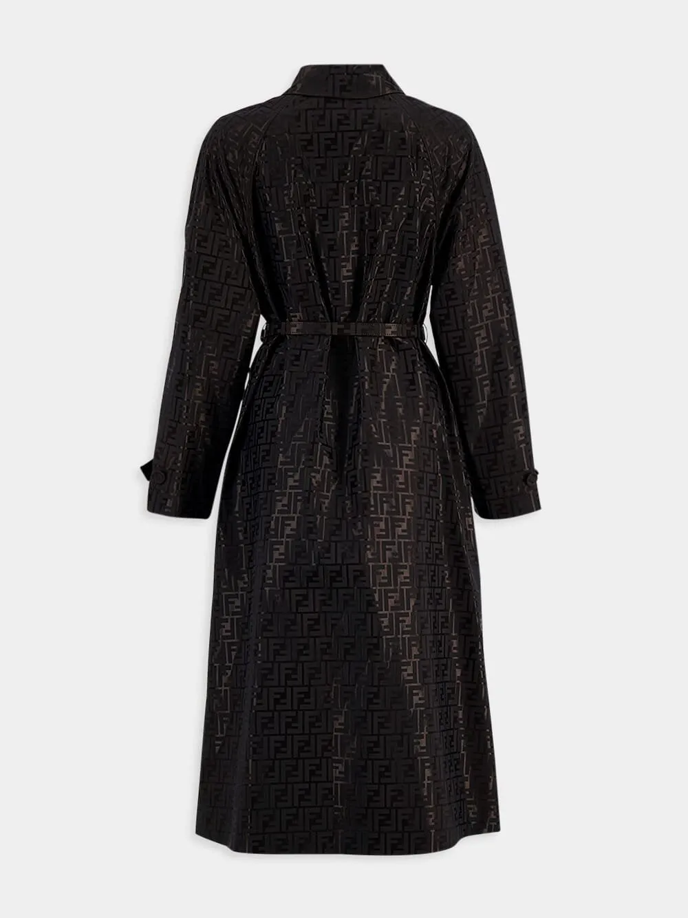 FF Jacquard Fabric Trench Coat