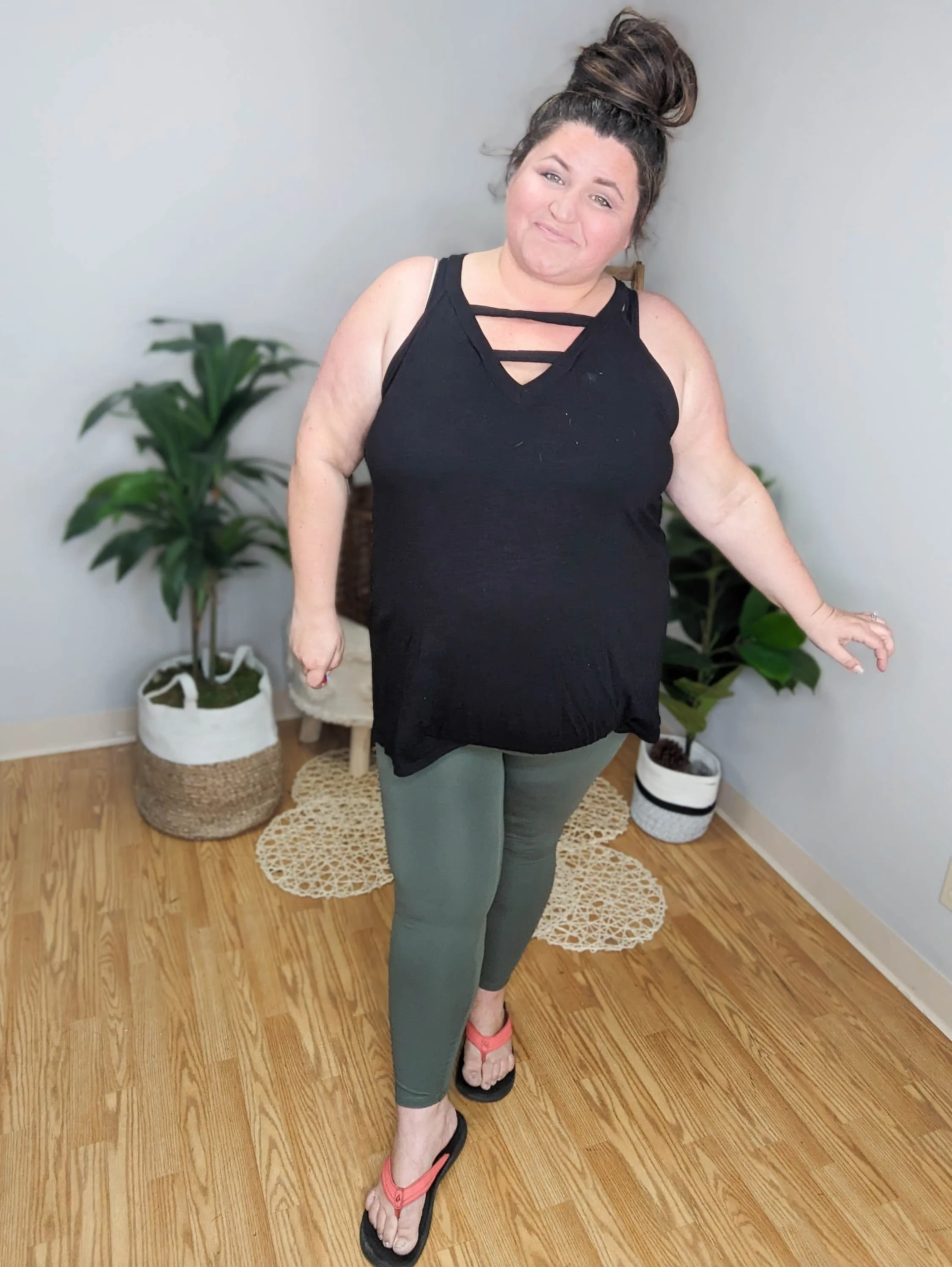 Flirty Front Strappy Tunic Tank (2 COLORS)