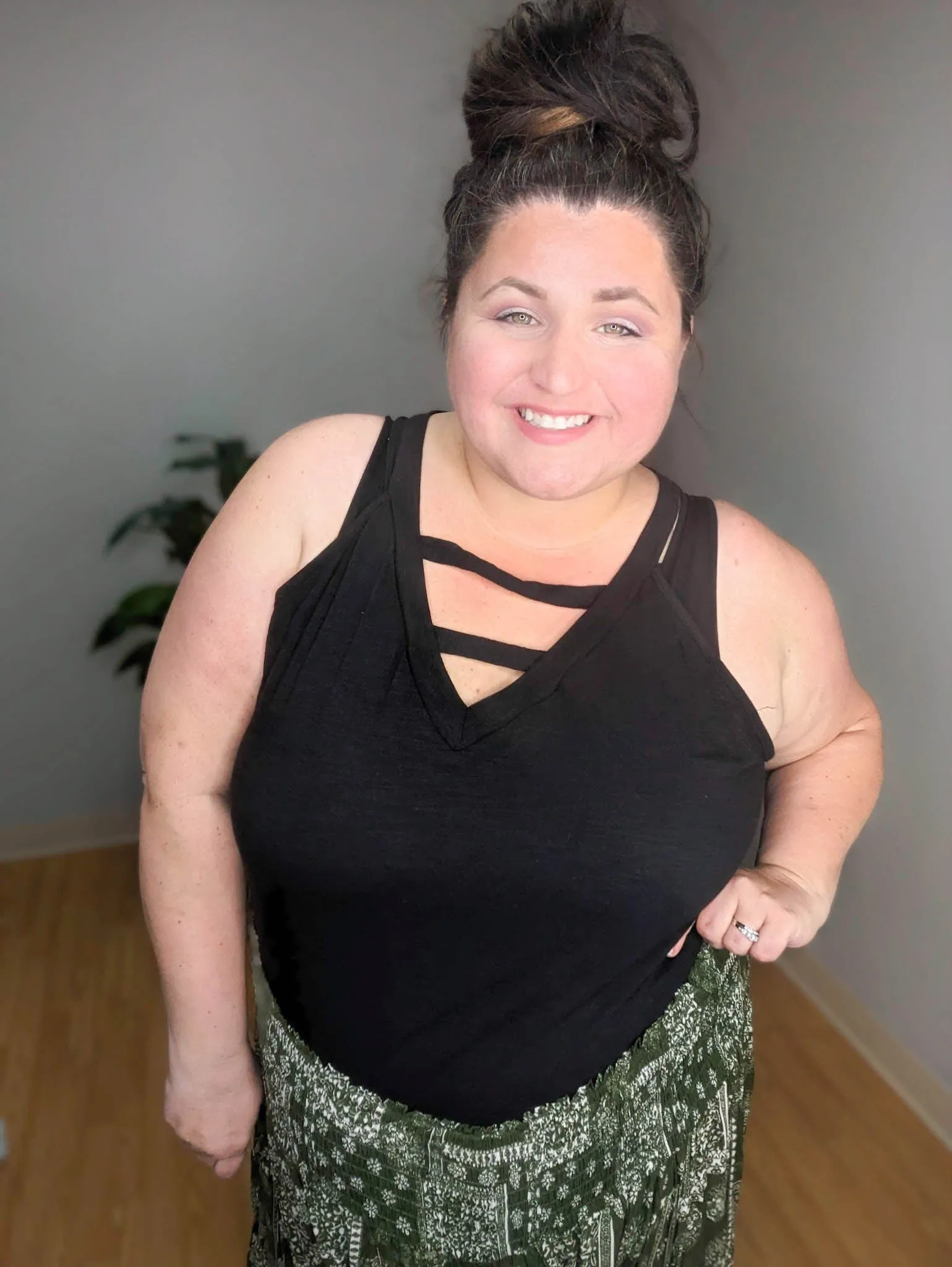 Flirty Front Strappy Tunic Tank (2 COLORS)