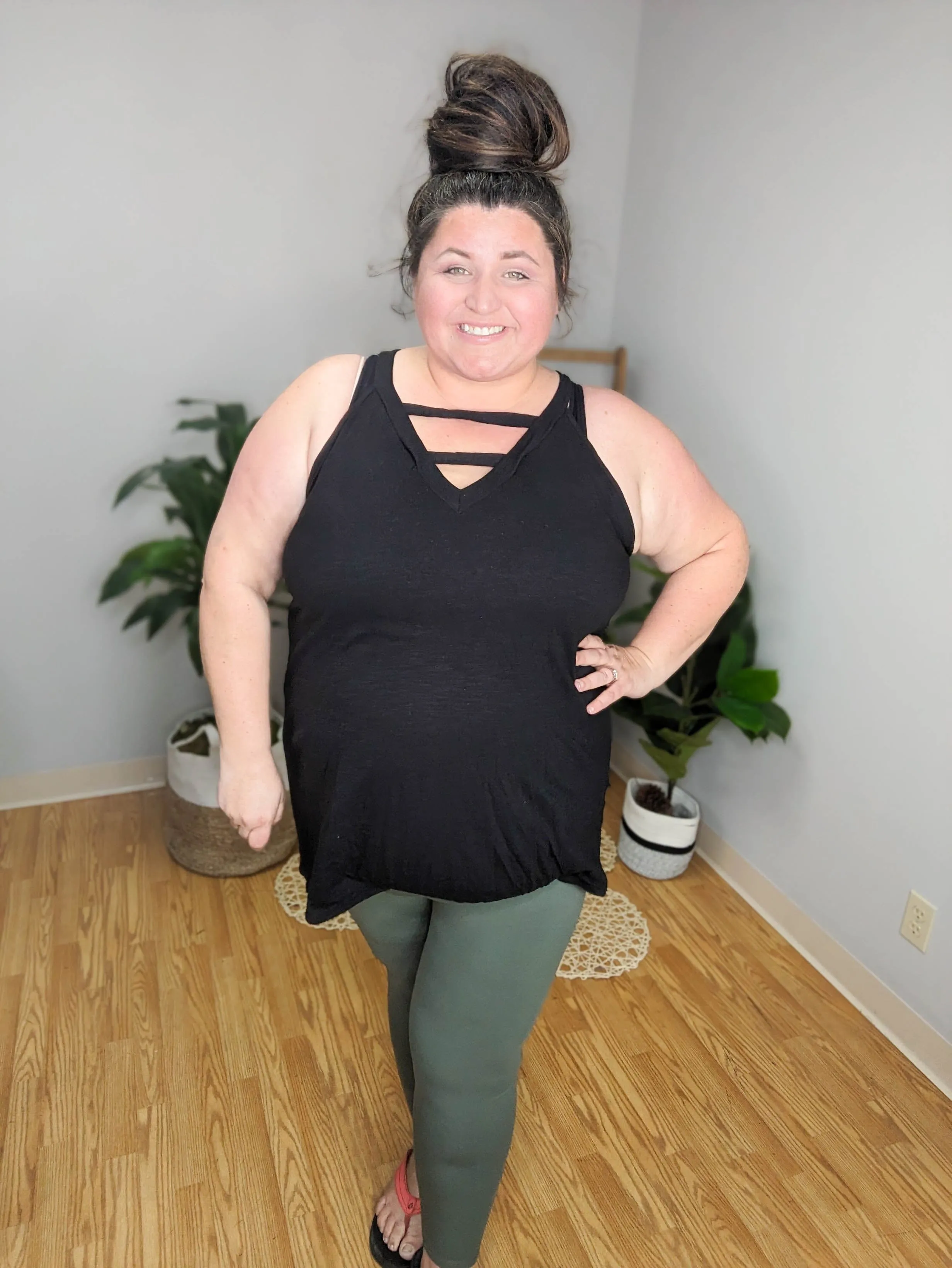 Flirty Front Strappy Tunic Tank (2 COLORS)