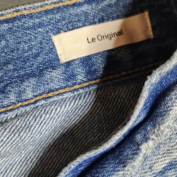 Frame Le Original Jeans Straight Leg High Rise Distressed Size 30